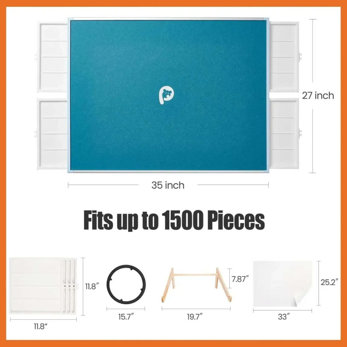 ⏰Last Day Sale $19⏰ Rotating Puzzle Board with Drawers and Cover,Tilt&Lazy Susan - Image 13