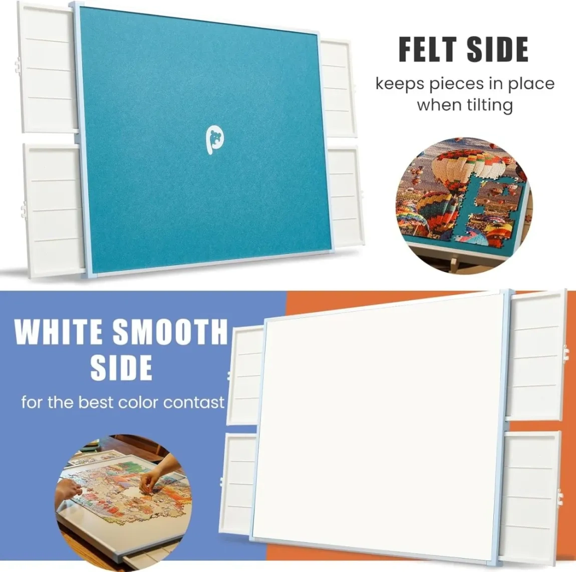 ⏰Last Day Sale $19⏰ Rotating Puzzle Board with Drawers and Cover,Tilt&Lazy Susan - Image 10
