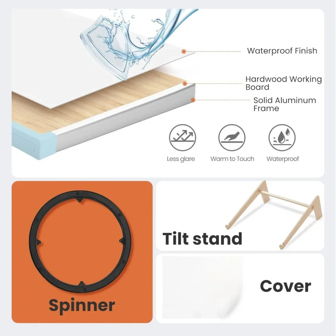 ⏰Last Day Sale $19⏰ Rotating Puzzle Board with Drawers and Cover,Tilt&Lazy Susan - Image 6