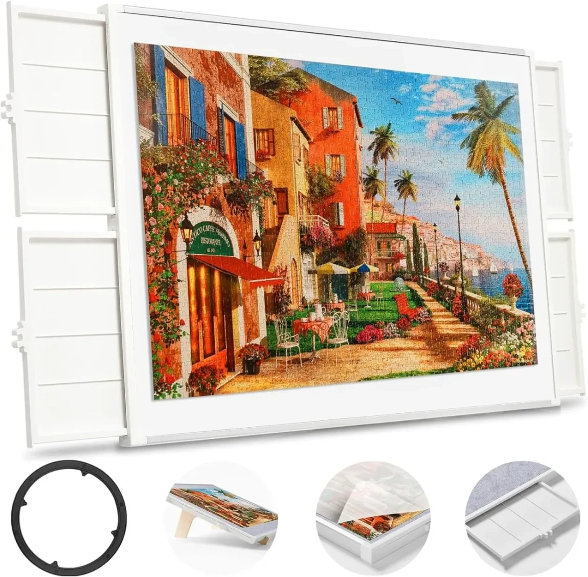 ⏰Last Day Sale $19⏰ Rotating Puzzle Board with Drawers and Cover,Tilt&Lazy Susan - Image 8